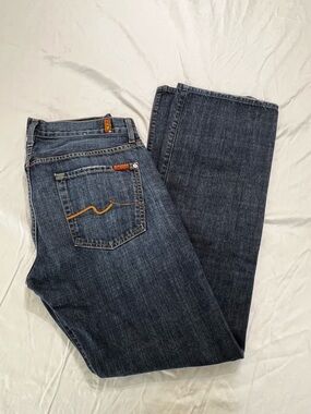 7 For All Mankind Brett Bootcut Jeans Men’s 33x34 Dark Wash USA